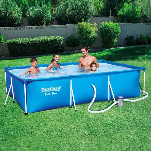 Bestway AMALFI square metal frame pool set 300 x 201 x 66 cm