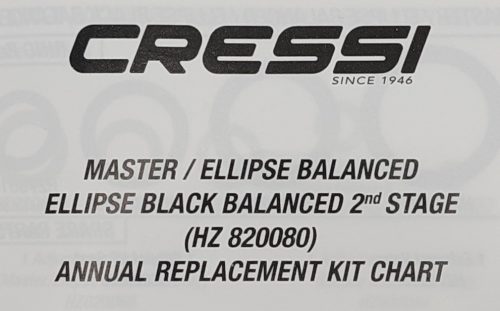 Cressi Ellipse/Master Balanced 2nd stage kit