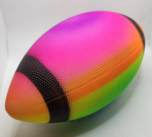 Top Haus Rainbow Striped Rugby Ball