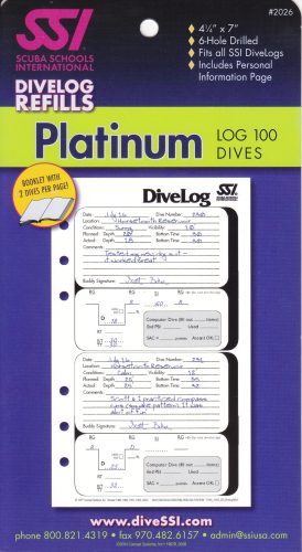 Divelog Refills Platinum 